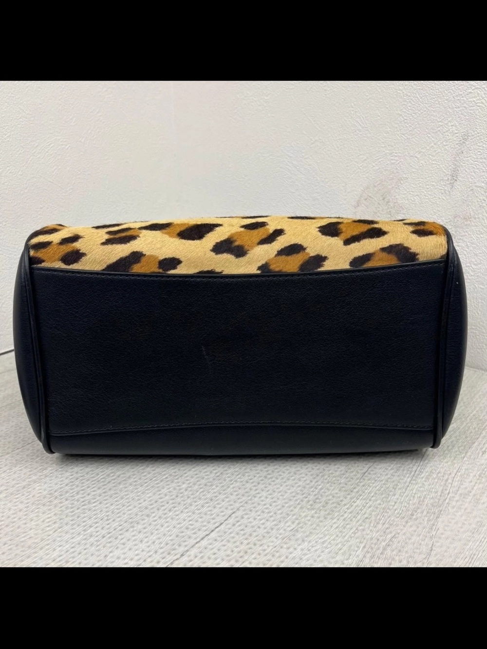 Mulberry Black & Leopard Print Satchel with Gold Hardware - Picture 6 of 11